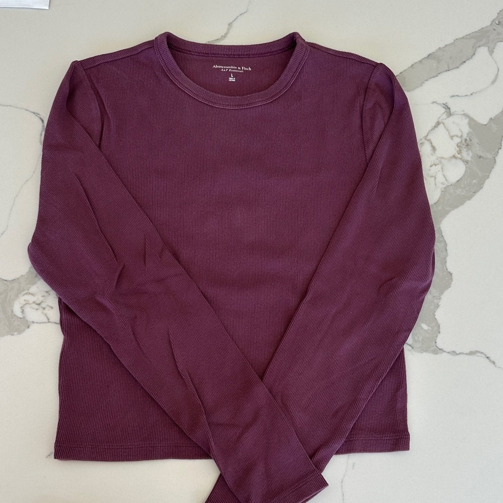 Abercrombie & Fitch Deep Purple Long Sleeve Shirt